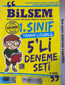 1. Sınıf Bilsem Tamamı Çözümlü 5'li Deneme Seti