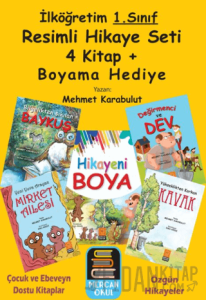 1. Sınıf Resimli Hikaye Seti (4 Kitap + Boyama Kitabı Hediye)