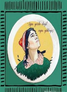 Aynı Gökteyiz (20 Cm X 30 Cm) Mini Retro Ahşap Poster