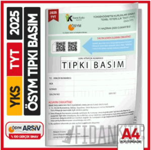 2025 YKS-TYT ÖSYM Tıpkı Basım Çıkmış Soru Kitapçığı (Video Çözümlü Türkiye Geneli)