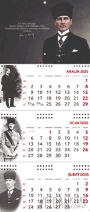 2026 Atatürk Gemici Duvar Takvimi - Gazi