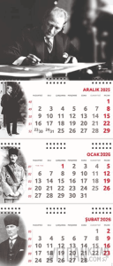 2026 Atatürk Gemici Duvar Takvimi - İmza