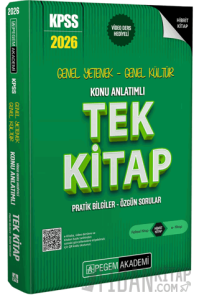 2026 KPSS Genel Yetenek Genel Kültür Konu Anlatımlı Tek Kitap