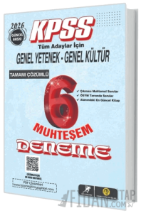 2026 KPSS Genel Yetenek Genel Kültür Muhteşem 6 Deneme Çözümlü