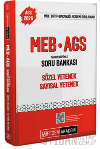 2026 MEB-AGS Soru Bankası Tamamı Çözümlü Sözel Yetenek Sayısal Yetenek