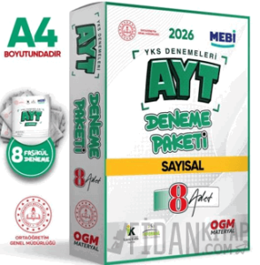 2026 YKS-AYT MEBİ Online Güncel Sayısal 8li Seri Deneme Fasikül Paketi (A4 Boyut Renkli)