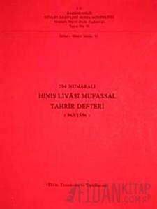 294 Numaralı Hınıs Livası Mufassal Tahrir Defteri (963/1556)