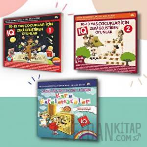 9-10-11-12-13 Yaş ve Üstü Çocuklar Için IQ Zeka - Dikkat Geliştiren Akıl Oyunları (3 Kitap)