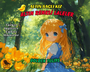 Altın Saçlı Kız Altın Renkli Laleler (Türkçe - İngilizce)