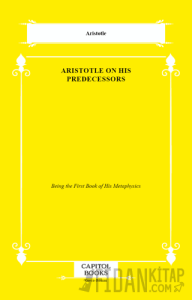 Aristotle on His Predecessors