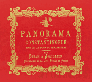 Bir İstanbul Panoraması 1890 (Kırmızı) - Panoraman de Constantinople Beyazıt (Ciltli)