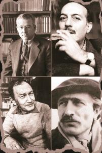 Şairler ve Yazarlar 1 (20 Cm X 30 Cm) Mini Retro Ahşap Poster