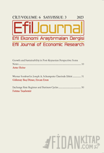 Efil Ekonomi Araştırmaları Dergisi; Cilt: 6 Sayı: 3