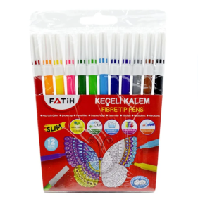 Fatih Slim Keçeli Kalem 12 Renk