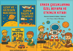 Erkek Çocuklarına Özel Boyama ve Etkinlik Kitabı