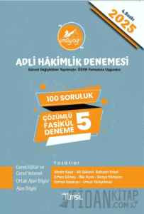 İmtiyaz Adli Hakimlik Sınavı Çözümlü 5 Deneme