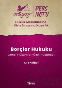 İmtiyaz HMGS Borçlar Hukuku Genel Hükümler - Özel Hükümler Ders Notları