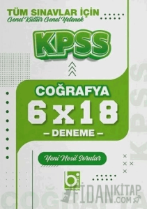 KPSS Coğrafya 6x18 Deneme