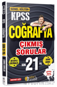 KPSS MEB-AGS Coğrafya Çıkmış Sorular Son 22 Yıl Çözümlü