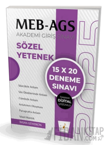 MEB - AGS Hazırlık Sözel Yetenek 15x20 Tamamı Dijital Çözümlü Deneme Sınavı