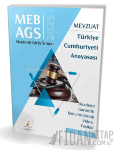 MEB - AGS Mevzuat Bilgisi Türkiye Cumhuriyeti Anayasası Konu Anlatımlı Video Fasikül