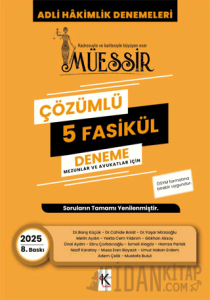 Müessir Adli Hakimlik Denemeleri - 2025 Çözümlü 5 Deneme