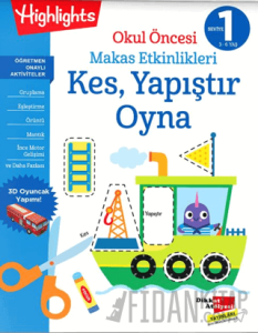 Okul Öncesi Makas Etkinlikleri Kes, Yapıştır, Oyna 1. Seviye