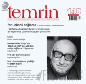 Temrin Düşünce ve Edebiyat Dergisi Sayı: 145 Eylül - Ekim 2025