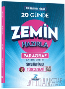 Türkçe Saati 20 Günde Zemin Hazırla Paragraf Anlam Bilgisi Soru Bankası