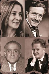 Şairler ve Yazarlar 2  (20 Cm X 30 Cm) Mini Retro Ahşap Poster