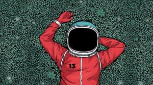 Nasa Astronot 2 (20 Cm X 30 Cm) Mini Retro Ahşap Poster