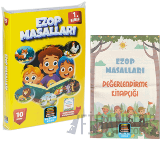 1. Sınıf Okuma Seti Ezop Masalları 10 Kitap + Değerlendirme Kitapçığı İlaveli