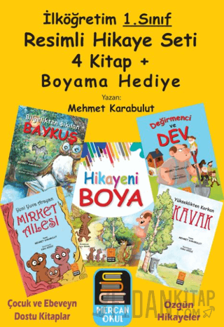 1. Sınıf Resimli Hikaye Seti (4 Kitap + Boyama Kitabı Hediye)