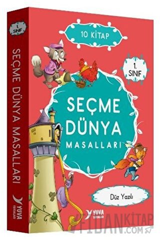 1. Sınıf Seçme Dünya Masalları Düz Yazılı - 10 Kitap