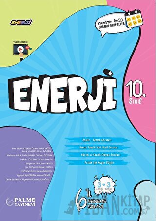 10. Sınıf Enerji 6'lı Deneme Sınavı Palme Yayıncılık Kolektif