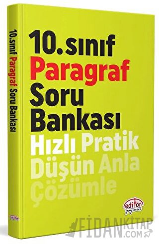 10. Sınıf Paragraf Soru Bankası Editör Yayınevi Kolektif