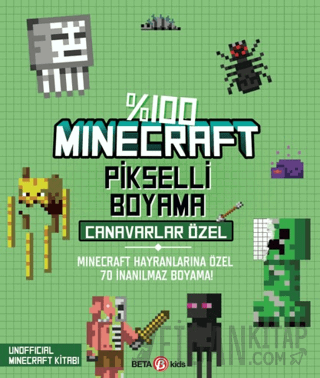 %100 Minecraft Pikselli Boyama - Canavarlar Özel Kolektif