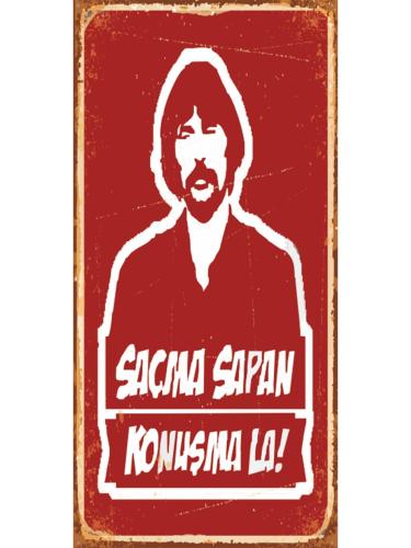 Behzat Ç. Saçma Sapan Konuşma La (20 Cm X 30 Cm) Mini Retro Ahşap Poster