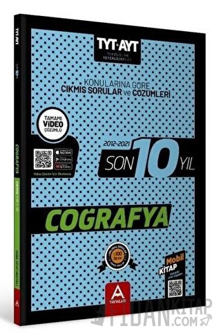 2022 TYT AYT Coğrafya Son 10 Yıl Konularına Göre Çıkmış Sorular ve Çöz