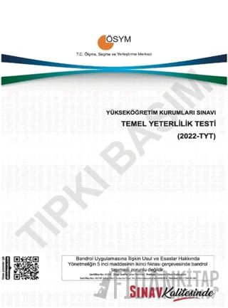 2022 TYT Tıpkı Basım Çıkmış Sorular Kolektif