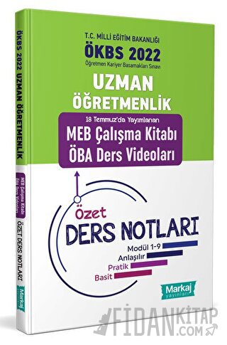 2024 Uzman Öğretmenlik MEB Çalışma Kitabı ÖBA Ders Videoları Özet Ders Notları