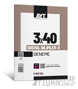2023 AYT Sosyal Bilimler 2 3x40 Deneme Marka Yayınları Kolektif