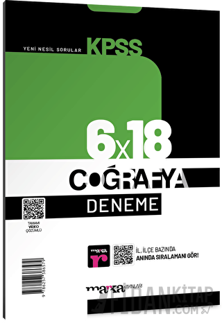 2025 KPSS Coğrafya 6x18 Deneme Tamamı Video Çözümlü