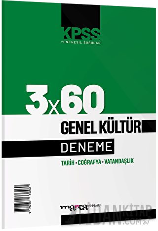 2023 KPSS Genel Kültür 3x60 Deneme Sınavı Marka Yayınları Kolektif