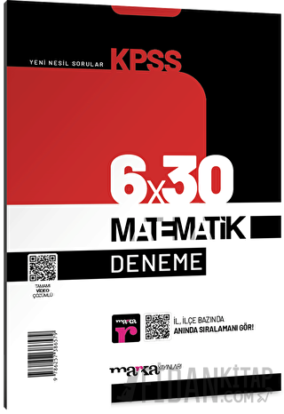 2023 KPSS Matematik 6x30 Deneme Tamamı Video Çözümlü Marka Yayınları K