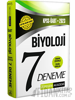 2023 KPSS ÖABT Biyoloji Öğretmenliği 7 Deneme Pegem Akademi Yayıncılık