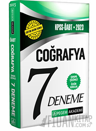 2023 KPSS ÖABT Coğrafya Öğretmenliği 7 Deneme Pegem Akademi Yayıncılık