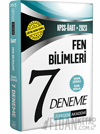 2023 KPSS ÖABT Fen Bilimleri Öğretmenliği 7 Deneme Pegem Akademi Yayın