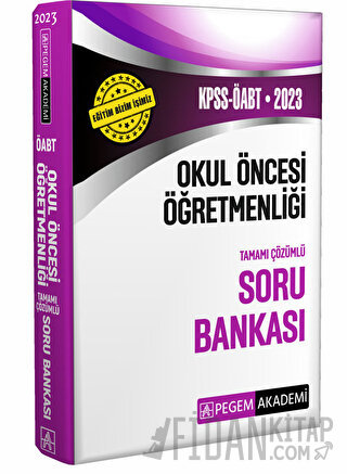 2023 KPSS ÖABT Okul Öncesi Öğretmenliği Soru Bankası Pegem Akademi Yay