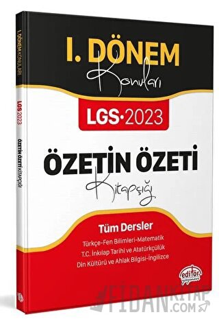 2023 LGS 1. Dönem Konuları Özetin Özeti Kitapçığı Editör Yayınevi Kole